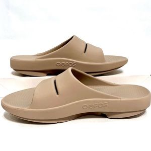 OOFOS OOahh Recovery Sport Slides Nomad/Beige Women’s Size 11